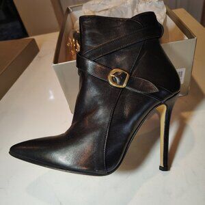 Jou Pierre - Italian-made Black Leather High Heel Ankle Boot